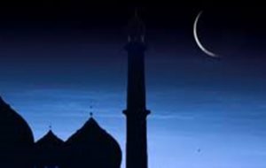 Ilustrasi masjid di malam hari.