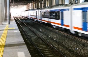 ilustrasi perjalanan kereta api.