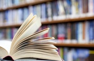 Ilustrasi buku perpustakaan.