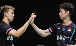 Ganda putra Kevin Sanjaya Sukamuljo/Marcus Fernaldi Gideon