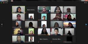 Screanshot acara pelatihan daring