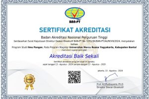 Prodi Magister Ilmu Pangan UMBY Raih Akreditasi Baik Sekali  
